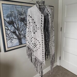 Stunning Faux Suede Shawl/ Wrap
